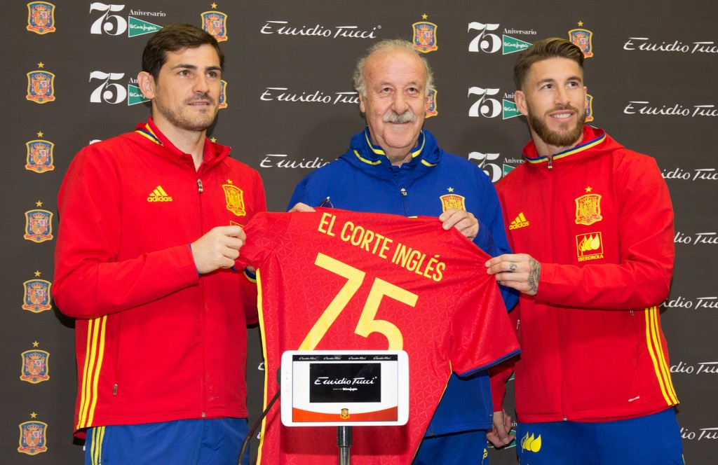 Iker Casillas, Vicente del Bosque y Sergio Ramos